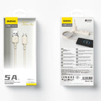 Dudao L7SM USB-A - Micro USB laidas 5A 1m - smėlio