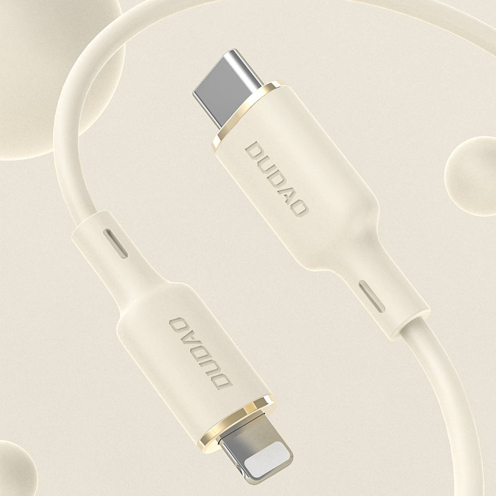 Dudao L7SCL USB-C - Lightning laidas 30W 1m - smėlio