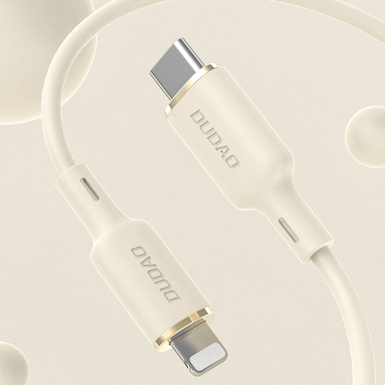 Dudao L7SCL USB-C - Lightning 30W laidas 2m - smėlio