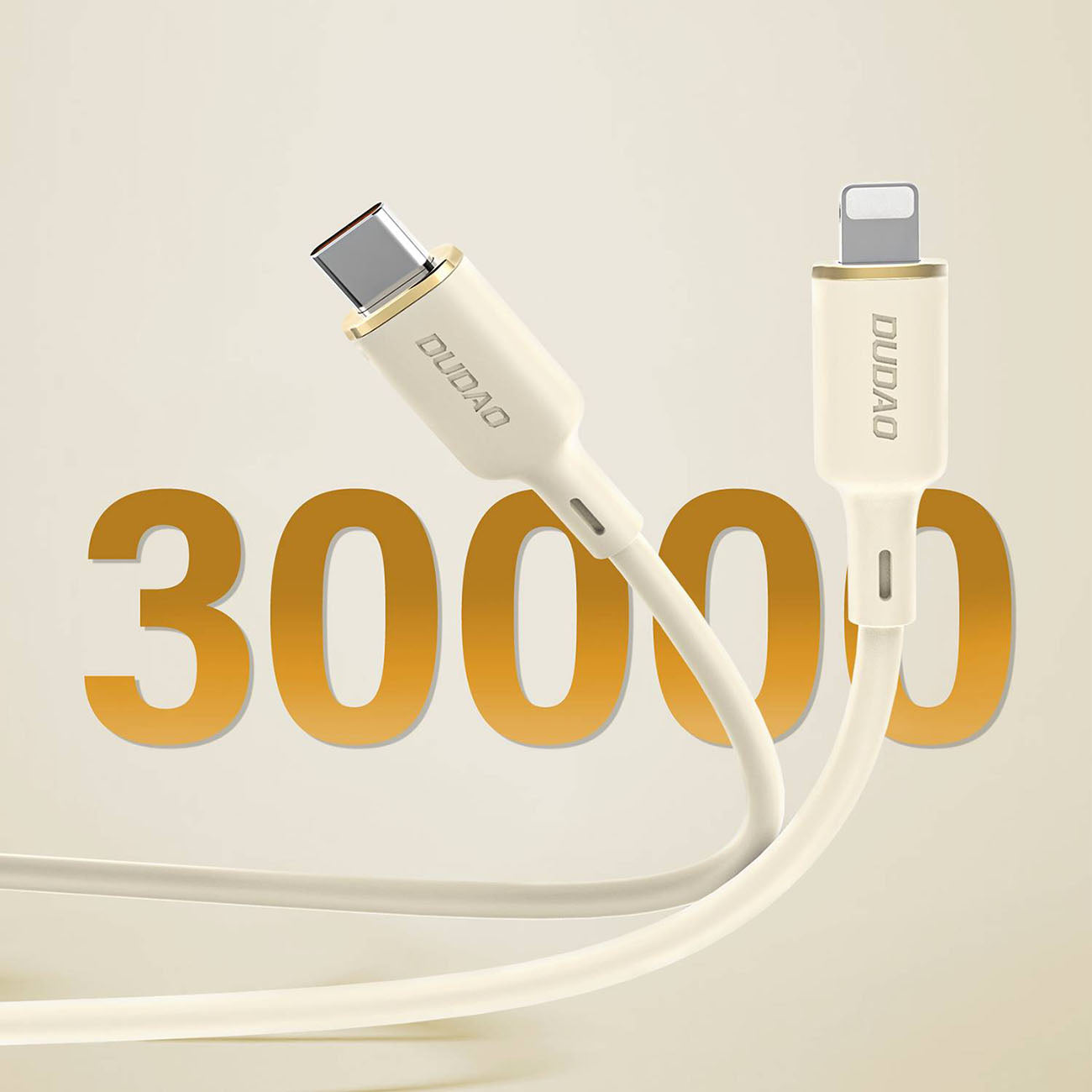 Dudao L7SF 2in1 laidas USB-C - USB-C / Lightning 100W 1.2m - smėlio