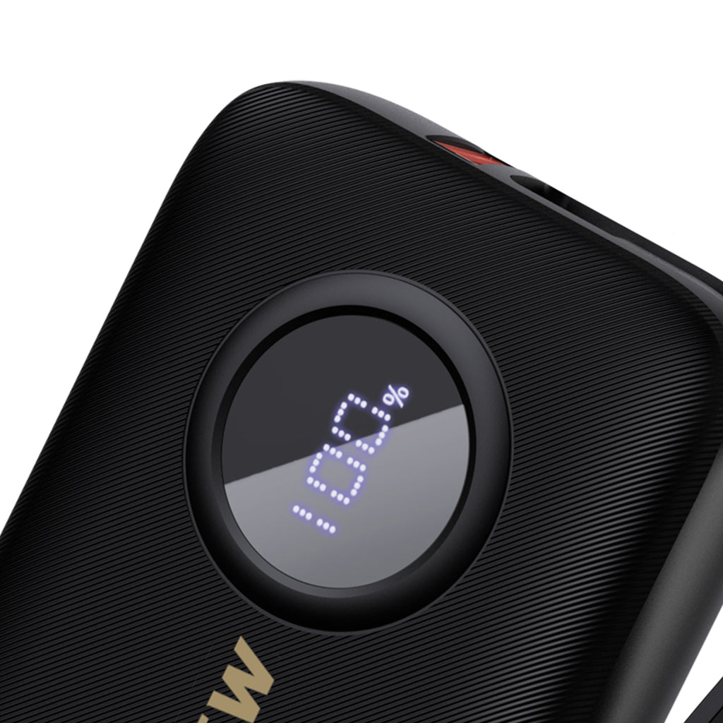 Dudao Išorinė baterija K14 10000mAh su USB-C / Lightning laidais - juodas