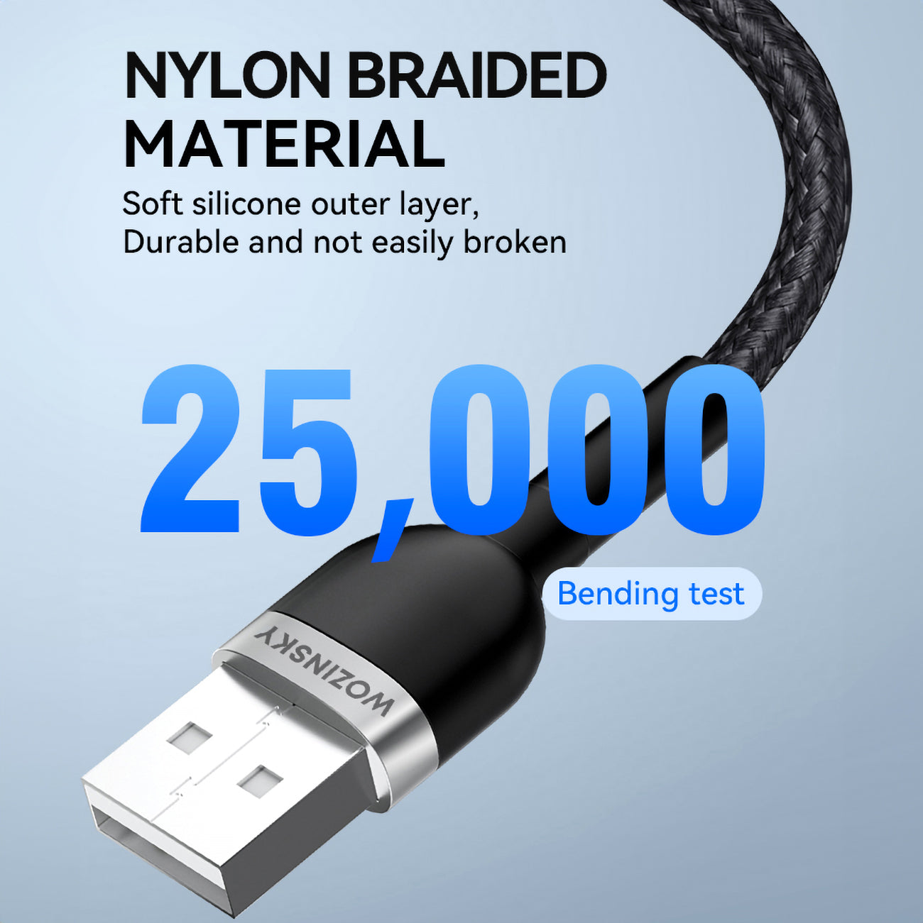 Wozinsky laidas WNBAL1 USB-A / Lightning 2.4A 1 m juodas