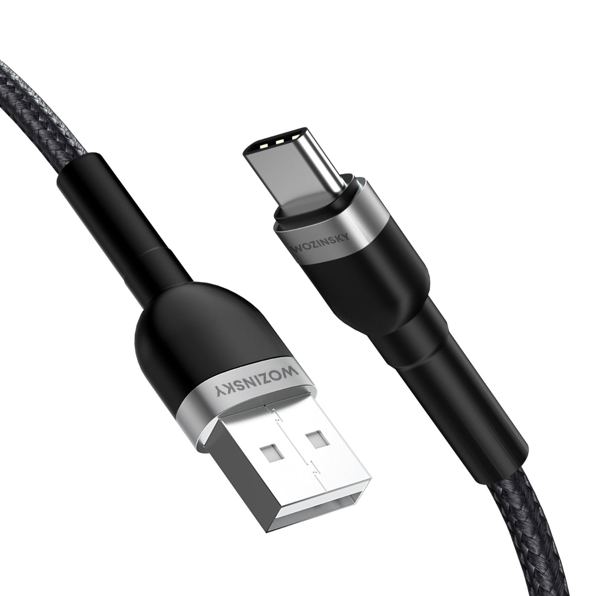 Wozinsky laidas WNBAC1 USB-A / USB-C 2.4A 1 m juodas