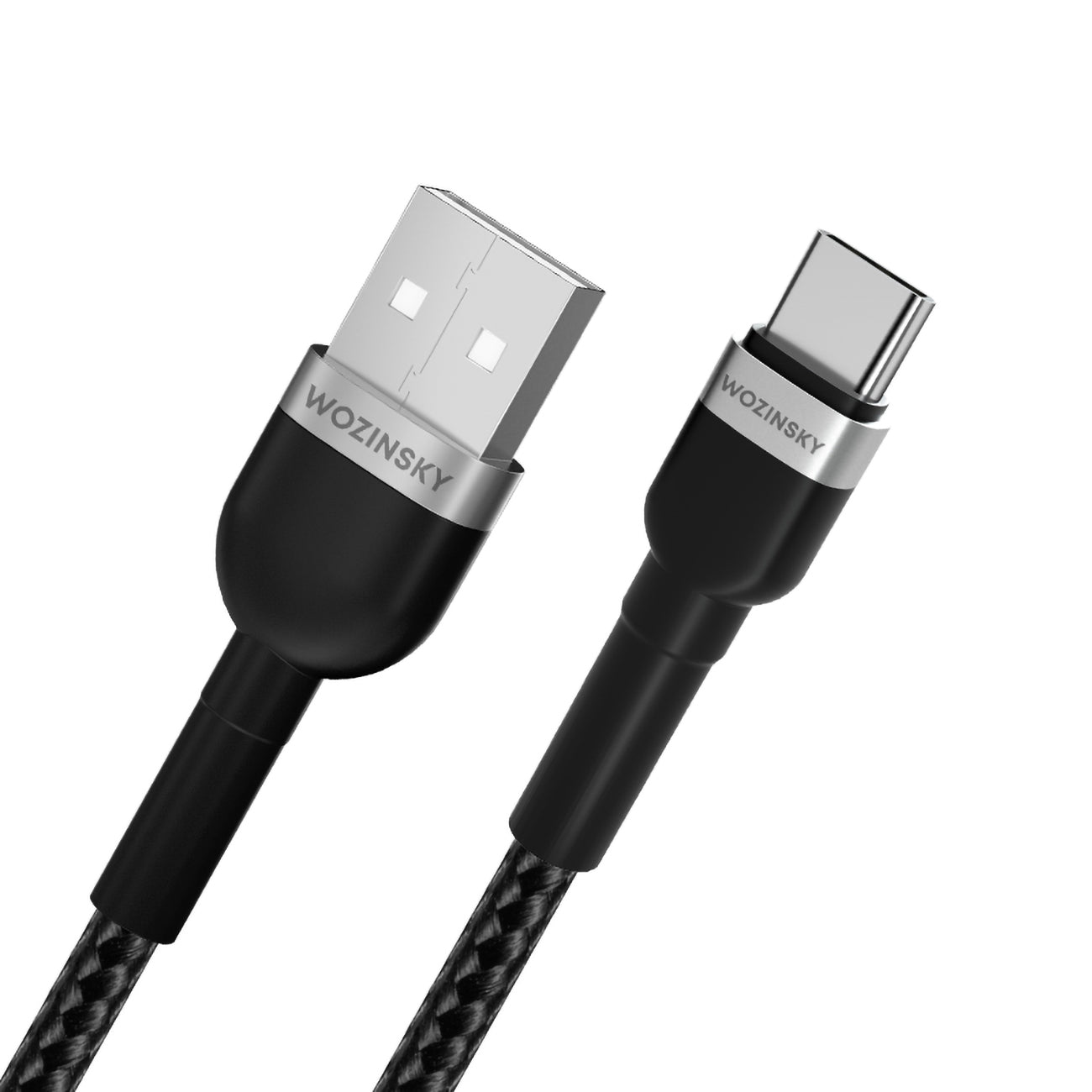 Wozinsky laidas WNBAC1 USB-A / USB-C 2.4A 1 m juodas