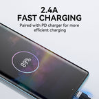 Wozinsky laidas WNBAC2 USB-A / USB-C 2.4A 2 m juodas