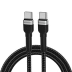 Wozinsky laidas WNBCC1 USB-C / USB-C PD 65W 1 m juodas