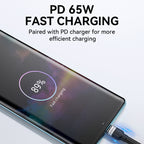 Wozinsky laidas WNBCC1 USB-C / USB-C PD 65W 1 m juodas