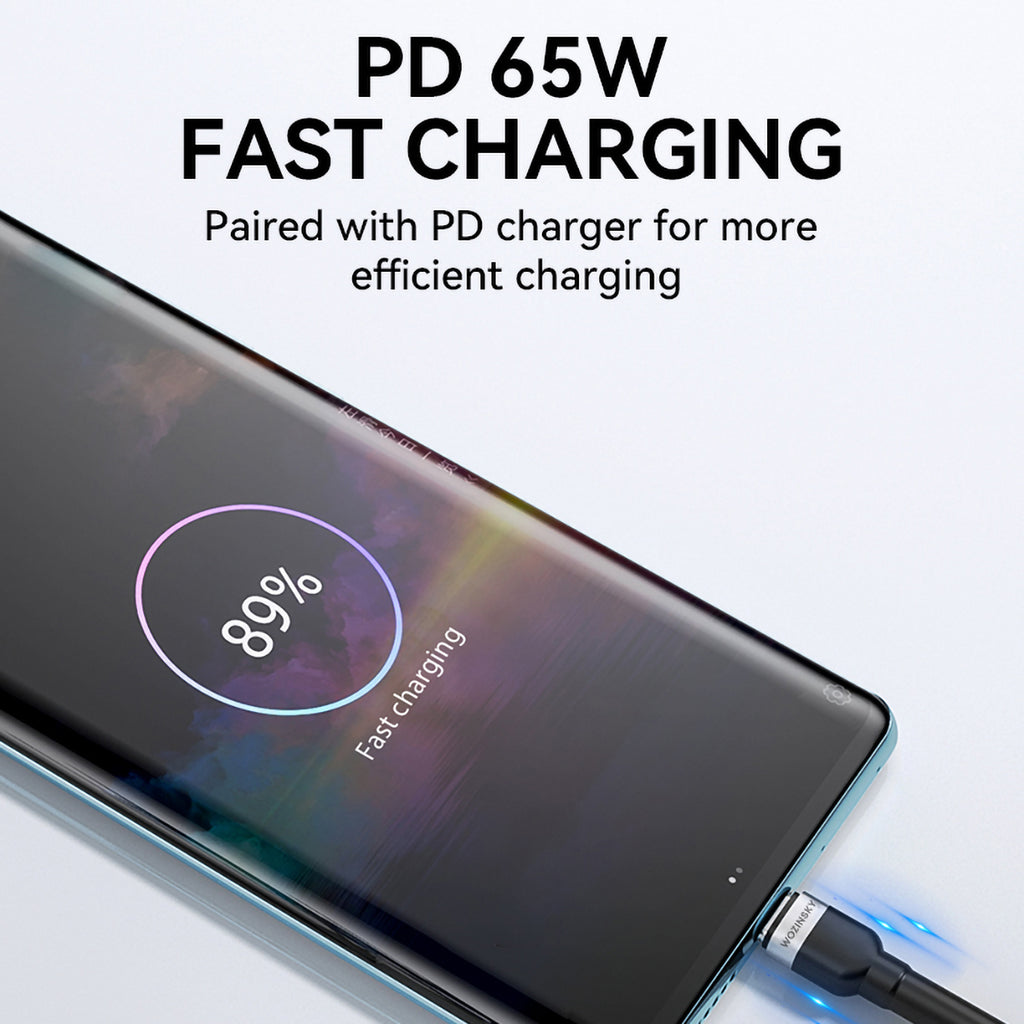 Wozinsky laidas WNBCC2 USB-C / USB-C PD 65W 2 m juodas