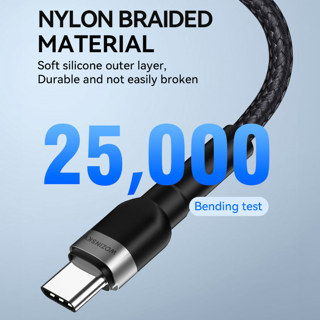 Wozinsky laidas WNBCC2 USB-C / USB-C PD 65W 2 m juodas