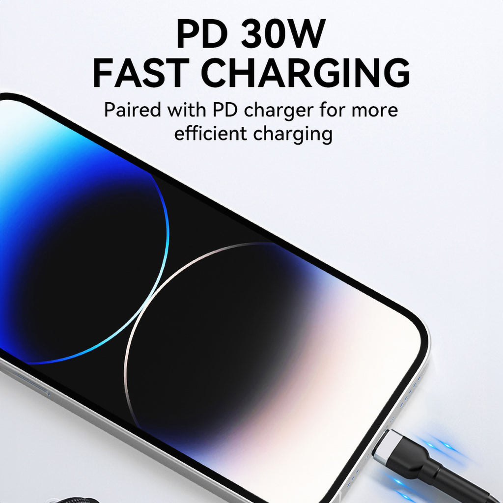 Wozinsky laidas WNBCL1 Lightning / USB-C PD 30W 1 m juodas