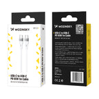 Wozinsky laidas WSTCC1 USB-C / USB-C PD 65W 1 m baltas