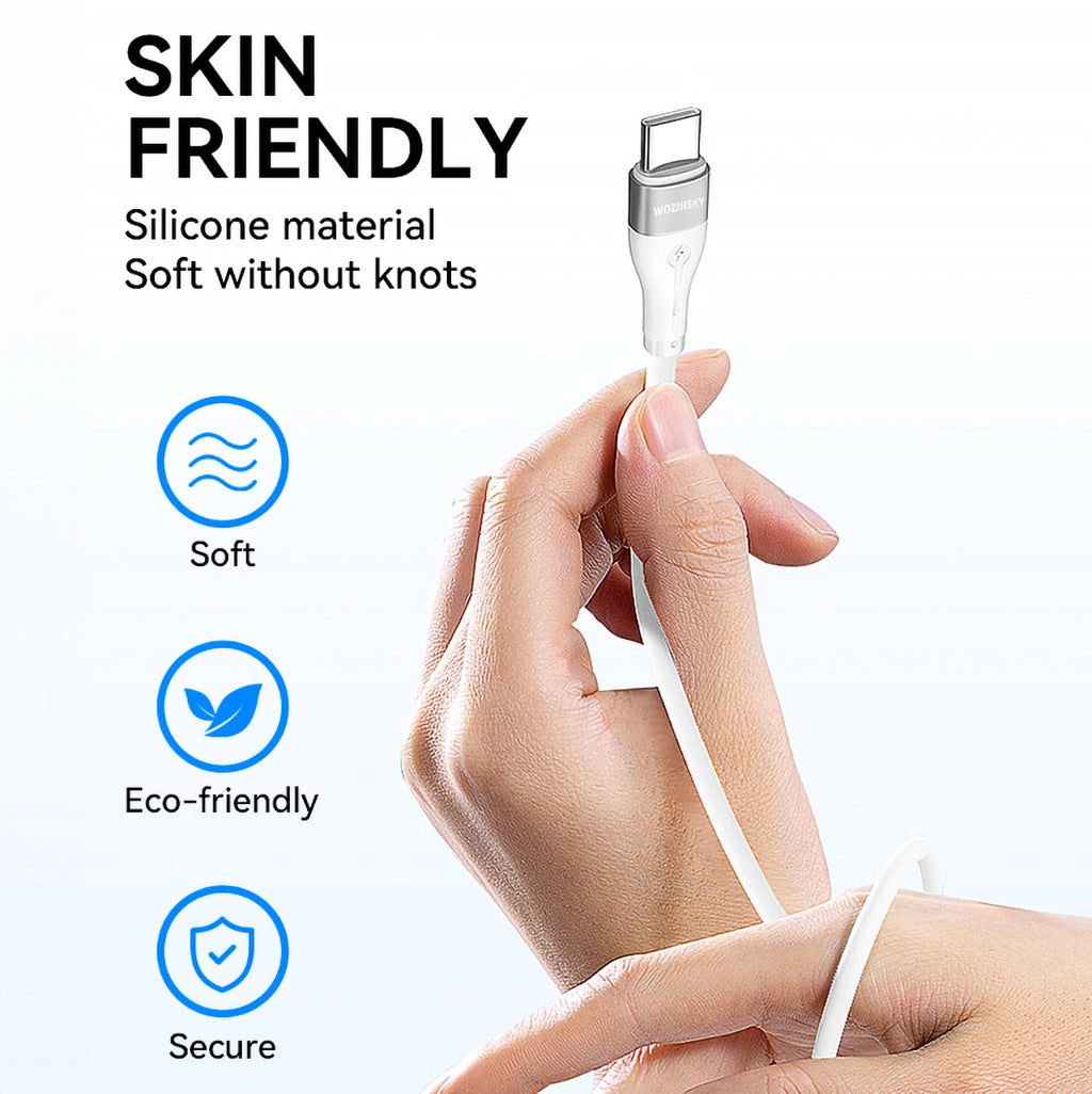 Wozinsky laidas WSTCC2 USB-C / USB-C PD 65W 2 m baltas