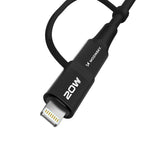 Wozinsky laidas WNBAA 4in1 2x USB-C 1x USB-A 1x Lightning 60W 1 m juodas