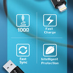 Wozinsky laidas WNBAA 4in1 2x USB-C 1x USB-A 1x Lightning 60W 1 m juodas