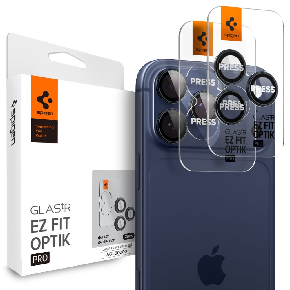 Spigen Optik TR kameros stikliukas iPhone 14/15 Pro – mėlynas (2 vnt.)