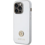 Guess dėklas iPhone 15 Pro – sidabrinis