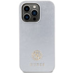 Guess dėklas iPhone 15 Pro – sidabrinis