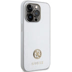 Guess dėklas iPhone 15 Pro – sidabrinis