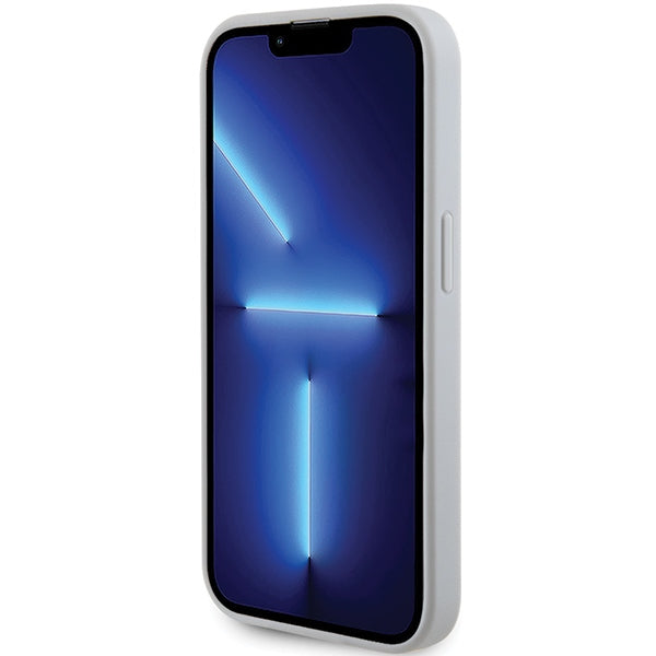 Guess dėklas iPhone 15 Pro – sidabrinis