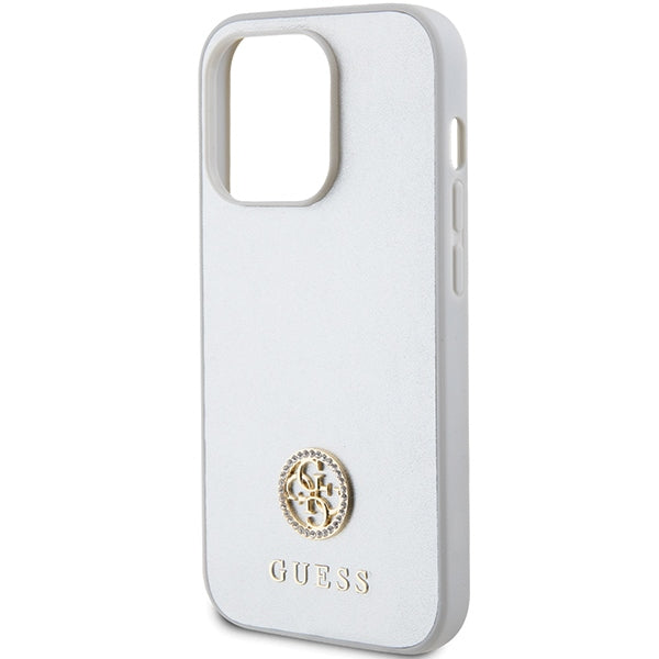 Guess dėklas iPhone 15 Pro – sidabrinis