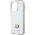 Guess dėklas iPhone 15 Pro – sidabrinis