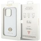 Guess dėklas iPhone 15 Pro – sidabrinis