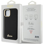 Guess dėklas iPhone 15 Pro – juodas