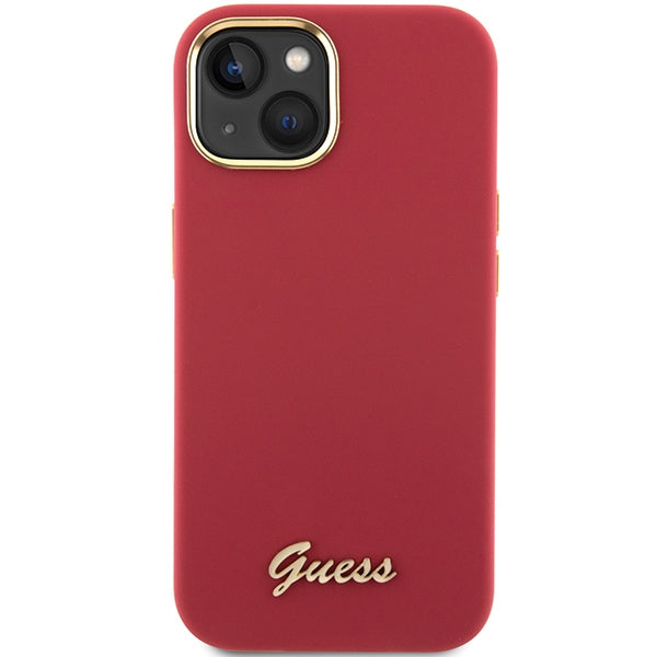 Guess silikoninis dėklas iPhone 15 – raudonas -- iPhone 15