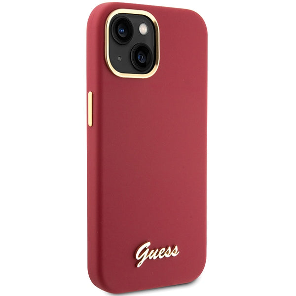 Guess silikoninis dėklas iPhone 15 – raudonas -- iPhone 15