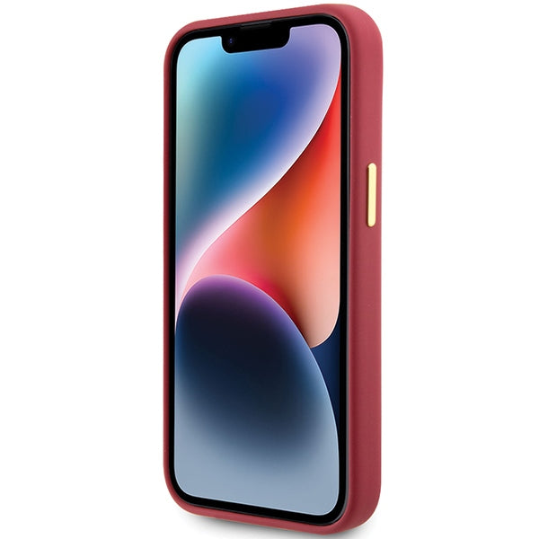 Guess silikoninis dėklas iPhone 15 – raudonas -- iPhone 15