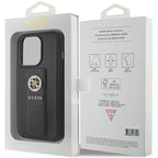 Guess dėklas iPhone 15 Pro Max – juodas su laikikliu