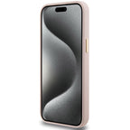 Guess silikoninis dėklas iPhone 15 Pro Max – rožinis
