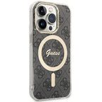 Guess 4G MagSafe dėklas iPhone 15 Pro – juodas