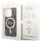 Guess 4G MagSafe dėklas iPhone 15 Pro – juodas