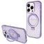 Guess MagSafe dėklas su žiediniu stovu iPhone 15 Pro – violetinis