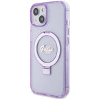 Guess MagSafe dėklas iPhone 15/14 Plus – violetinis