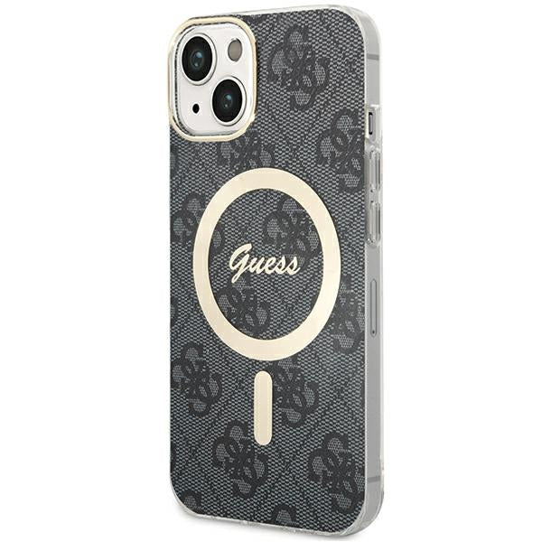 Guess 4G MagSafe dėklas iPhone 15 – juodas