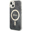 Guess 4G MagSafe dėklas iPhone 15 – juodas