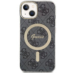Guess 4G MagSafe dėklas iPhone 15 – juodas
