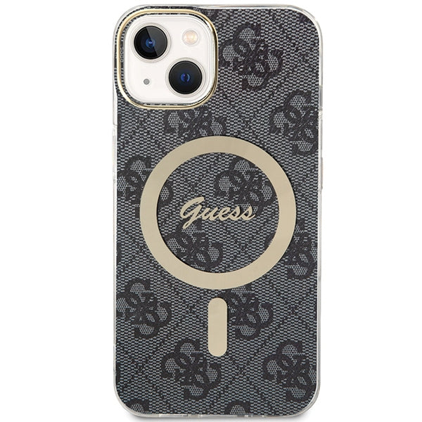 Guess 4G MagSafe dėklas iPhone 15 – juodas