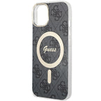 Guess 4G MagSafe dėklas iPhone 15 – juodas