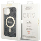 Guess 4G MagSafe dėklas iPhone 15 – juodas