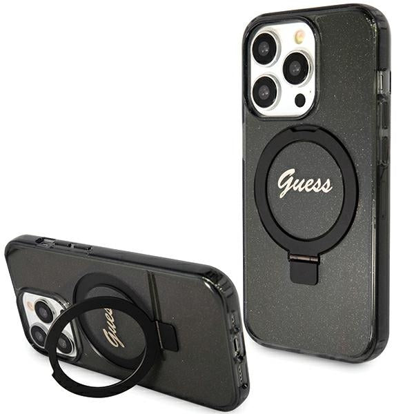 Guess MagSafe dėklas iPhone 15 Pro Max – juodas