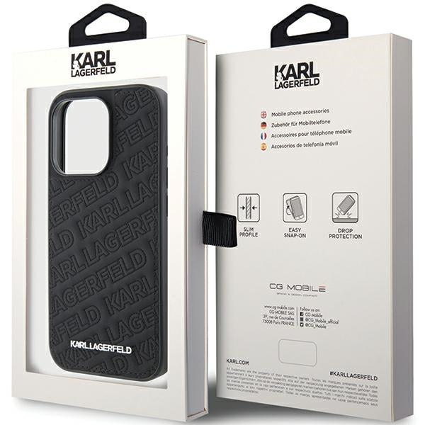 Karl Lagerfeld dėklas iPhone 15 Pro – juodas