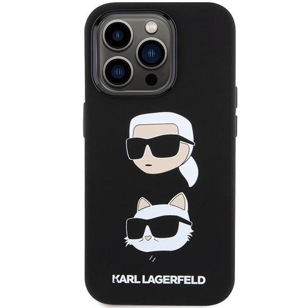 Karl Lagerfeld silikoninis dėklas iPhone 15 Pro – juodas