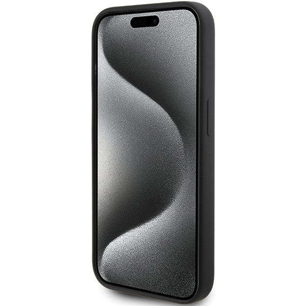 Karl Lagerfeld silikoninis dėklas iPhone 15 Pro – juodas