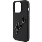 Karl Lagerfeld silikoninis dėklas iPhone 15 Pro – juodas