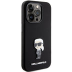 Karl Lagerfeld silikoninis dėklas iPhone 15 Pro – juodas