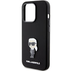 Karl Lagerfeld silikoninis dėklas iPhone 15 Pro – juodas