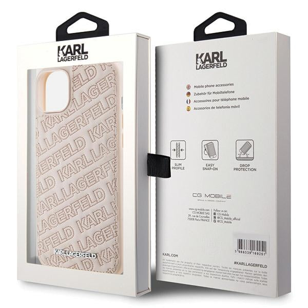 Karl Lagerfeld dėklas iPhone 15 Plus/14 Plus – rožinis